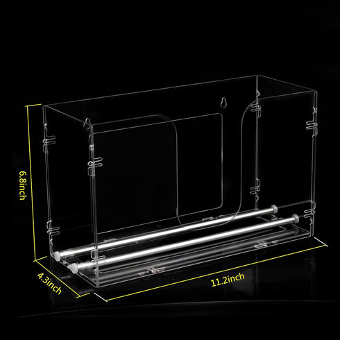 evron Countertop Paper Towel Dispenser & Wall Mount Clear One-Hand Pull C Fold Z Fold Trifold and Multifold Paper Towel