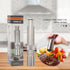 Premium Stainless Steel Salt Grinder, Pepper Mill for Peppercorns, Sea Salt, Thumb Push Button for 1 Hand Operation