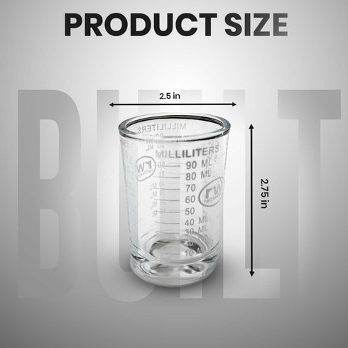 3 Oz 1 Rattleware Measuring Shot Glass - Premium and, Perfect for Bar Cart and Gatherings, Clear, Piece