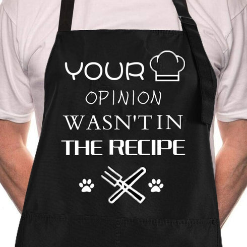 ZOORON Adjustable Funny Black Chef Aprons for Men, BBQ Grill Kitchen Cooking with Pockets