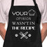 ZOORON Adjustable Funny Black Chef Aprons for Men, BBQ Grill Kitchen Cooking with Pockets