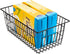 SANNO Set of 3 Freezer Baskets - Wire Storage Bins for Home, Office, Bathroom, Pantry Organization, Black