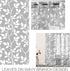 XTMYI Light Grey Small Window Curtain Panels for Bathroom, Grommet Leaf Striped Sheer Half Short Curtains, 48 Inch