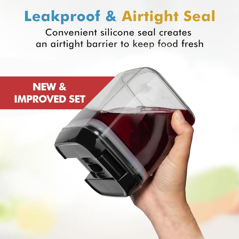 6 6 0.5L 2.1 Shazo PC Airtight Food Storage Containers + Spoons Included - BPA Free Plastic Snack & Spice Containers