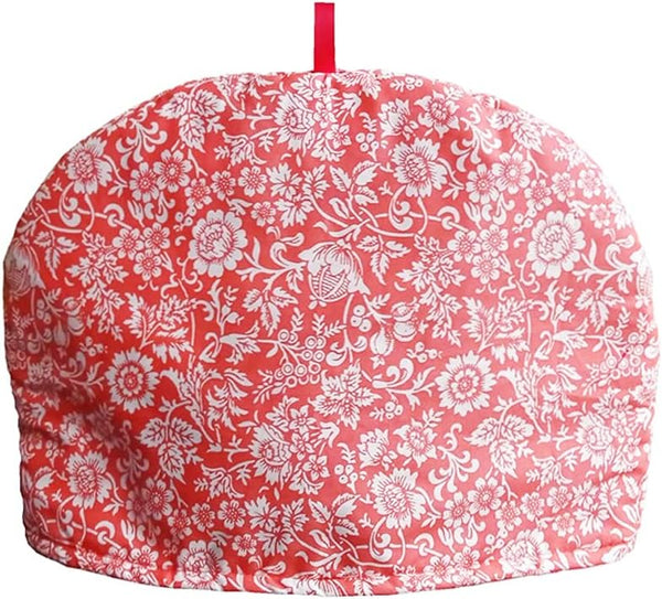 Handmade Cotton Tea Cozy, Vintage Decorative Floral Tea Cosy for Teapot, Double Insulated Kettle Cover