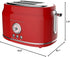 CULINARY CHEF CCTO102-RED, 2 Slice Retro Toaster with Wide Slot and 5 Adjustable Toast Settings, Red