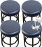 HFCNMY Stool Covers, 4Pcs Waterproof Stretch PU Round Bar Stool Covers, Protective Seating