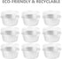 DEAYOU 100-Pack Silver Cupcake Baking Liner with Lid, Tart Pie Tin Pan Holder for Party, Wedding, Creme Brulee