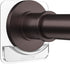 BRIOFOX Extra-Large Adhesive Shower Curtain Rod Holder, No Drilling, 2 Pack, Transparent Retainer