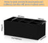 Electric Toothbrush Holder - 5 Slots Resin Organizer with Drain Hole for Bathroom Vanity, Matte Black Countertop Storage