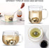 4Pcs Stainless Steel Tea Balls for Loose Leaf - Tea Infusers with Chain Hook and Saucer (Silver)