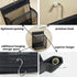 ALYER Hanging Mesh Shower Caddy Organizer - Bathroom Storage Bag with Hooks for College Dorm, Gym, RV and Travel, Black