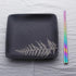PAPER & QUARTZ Holographic Iridescent Rainbow Kitchen Utensil Chopsticks, Stainless Steel