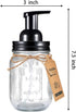 Amolliar Mason Jar Foaming Soap Dispenser - Rustproof Stainless Steel Lid, BPA Free Pump, Rustic Farmhouse Decor