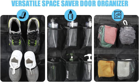 28 Closet Over the Door Shoe Organizer Mesh Pockets Hanging Shoes storage Shoe Rack for Entryway Bedroom Bathroom