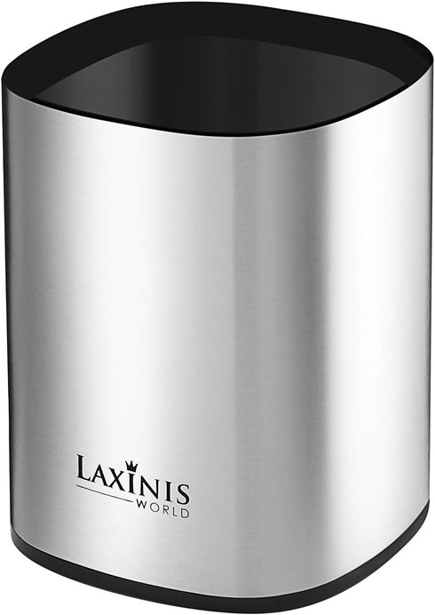 Laxinis World Kitchen Utensil Holder, Large Caddy Organizer, Modern Rectangular Design, 6.1” x 5” (utensils not