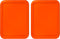 Pyrex Replacement Lid for 3 Cup Bowl Rectangle 7210-PC (5.75" x 7.75") - 2-Pack Orange Cover