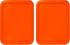 Pyrex Replacement Lid for 3 Cup Bowl Rectangle 7210-PC (5.75" x 7.75") - 2-Pack Orange Cover