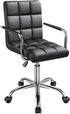 Kemon Office Chiar Desk Chair with Armrests/Wheels Pu Leather Mid Back Adjustable Height
