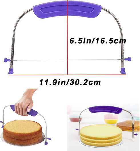 WAFJAMF Adjustable Cake Leveler Cutter, Professional Cake Slicer for Leveling Tops, Suitable for 10 Inch Cake,