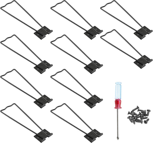 10 Pcs Iron Easel Back Picture Frame Stand with Screws & Screwdriver (Black)