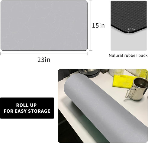 23"x15", Golener Coffee Bar Mat - Under Coffee Maker Pad, Tray Mats Under Cafe Machine, Rubber Absorbent Mat, Under