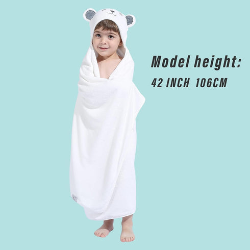 30 50 INCH 3-10 HIPHOP PANDA Hooded Towel for Kids - Viscose Derived from, X Large Size for Yrs - Premium Kids Bath