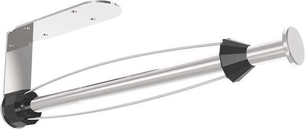 Paper Towel Holder, Under Cabinet Mount, Self Adhesive Kitchen Countertop Wall Mount Rack, Brushed Nickel