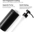 Stainless Steel Soap Dispenser for Bathroom, Matte Black Flat Design, 10oz Rust-Proof Liquid Hand Soap Dispenser
