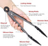 9 Inch Small Kitchen Tongs, Set of 3 Silicone Cooking Tongs with Stainless Steel Handle