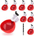 Darcvds Professional Chicken Waterer Cups, 8 Packs Large Chicken Water Feeder, Tee Fittings