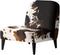 Generic Stretch Armless Chair Slipcovers Cow Print Armless Accent Chair Covers Removable Non-Slip