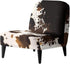 Generic Stretch Armless Chair Slipcovers Cow Print Armless Accent Chair Covers Removable Non-Slip