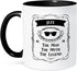 3dRose Jefe - The Man The Myth The Legend Dad Father Boss Chief in Spanish - Two Tone Black Mug, 11oz