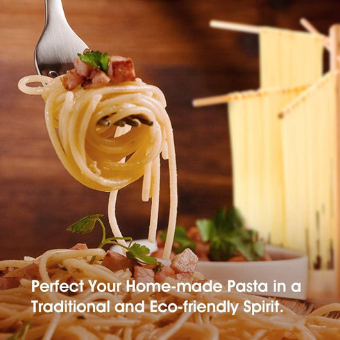 8 iSiLER Natural Beech Wood Pasta Drying Rack with Branches, Easy to Transfer for Drying Pasta and Spaghetti, Special