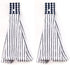 Vimeet 2 Pcs Kitchen Cotton Classical Striped Towel/Absorbent Towel/Hanging Towels/Hand Towel,Blue Stripes