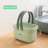 JiatuA Shower Caddy Baskets - Plastic Storage Bins with Silicone Handles for Bathroom, Kitchen, Closet, Bedroom (Small