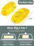 Yedio Ceramic Butter Dish with Lid for Countertop Refrigerator, 8 Inch Butter Holder with Porcelain Cover Knob Handle , Perfect for East West Coast Butter Stick, Yellow