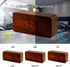 OCT17 Wooden Digital Alarm Clock, Multi-Function Smart Alarm Clock with USB Power Supply, Brown
