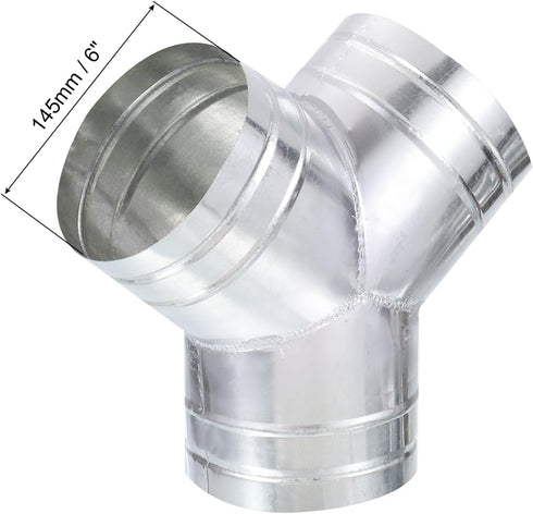 PATIKIL 6 Inch 3 Way Duct Splitter, Y Connector Air Vent Duct Hose Adapter for Dryer Exhaust Fan Vent Systems HVAC