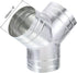 PATIKIL 6 Inch 3 Way Duct Splitter, Y Connector Air Vent Duct Hose Adapter for Dryer Exhaust Fan Vent Systems HVAC
