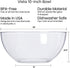 US Acrylic Vista Clear Plastic Bowls Set of 3, 10-inch Salad & Serving Bowls, BPA-free, 135 oz Capacity