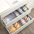 3 Set Underwear Organizer, Foldable Bra Underwear Drawer Divider Bins for Socks, Ties, Bras, Gray Storage Compartment