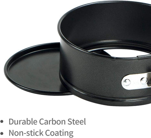 Webake Mini Springform Pan Set, 4.3 Inch, 2 Pieces Cheesecake Pans with Removable Bottom for Mini Cheesecake