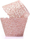 YOZATIA Vine Cupcake Wrappers, 60PCS Lace Liners for Regular Sized Cupcake (Pink)