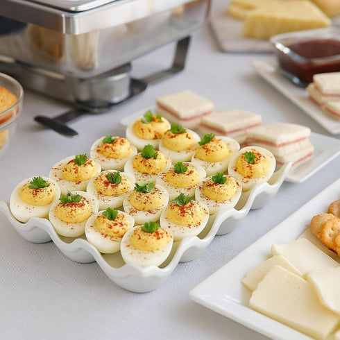 HIC Kitchen Egg Crate, Fine Porcelain, Holds 1 Dozen Eggs