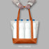 TOPDesign 1-Pack Canvas Tote Bag with External Pocket, Reusable Grocery Shopping Bag, Top Zipper Closure, Daily
