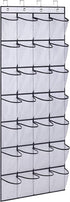 Fancial 28 Closet, 4 Large Pockets Over The Door Shoe Organizer, Hanging Shoe Organizer for Premium Clear Shoe Rack