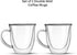 JoyJolt Serene Double Walled Insulated Glasses Coffee Mug Set of 2, 7.4 Ounces