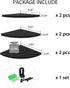 Set 6 HORLIMER Floating Corner Shelf Wall Mount, of Rustic Wood Corner Wall Shelves for Bedroom, Living Room, Bathroom